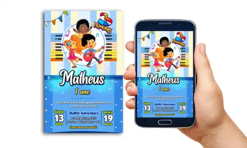 Convite Digital Três Palavrinhas