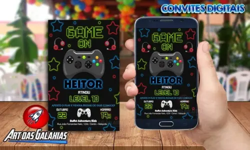 Convite Digital Vídeo Game