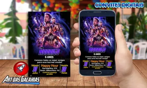 Convite Digital Vingadores MOD04