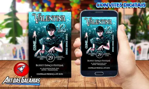 Convite Digital Wandinha
