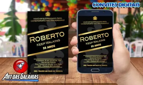 Convite Digital Whisky Black Label