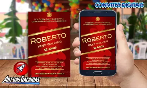 Convite Digital Whisky Red Label