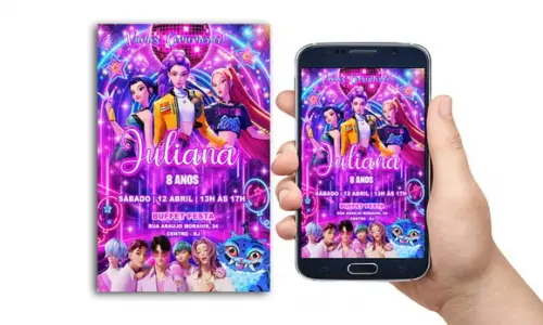 Convite Guerreiras do Kpop Digital