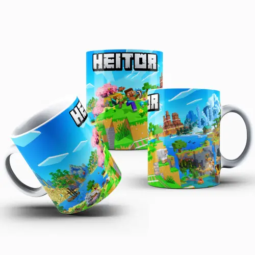 Caneca Minecraft Polímero Personalizada
