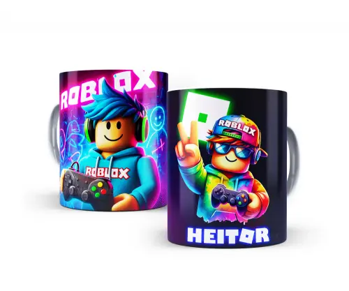 Caneca Roblox Polímero Personalizada