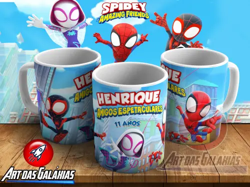 Caneca Spidey Polímero Personalizada