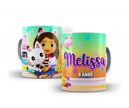 Caneca A Casa Mágica da Gabby Polímero Personalizada