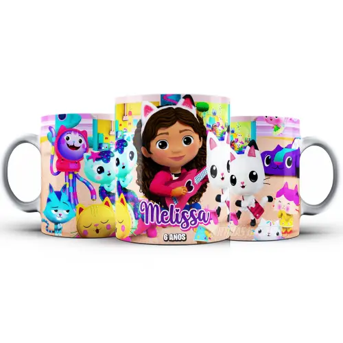 Caneca A Casa Mágica da Gabby Polímero Personalizada