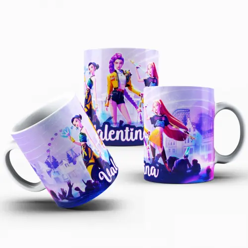 Caneca Guerreiras do Kpop Polímero Personalizada