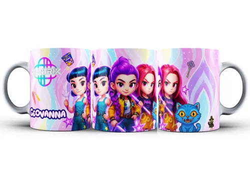 Caneca Guerreiras do Kpop Polímero Personalizada