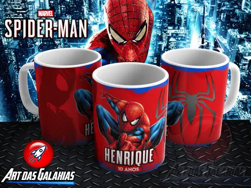 Caneca Homem Aranha Polímero Personalizada