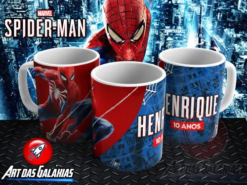 Caneca Homem Aranha Polímero Personalizada