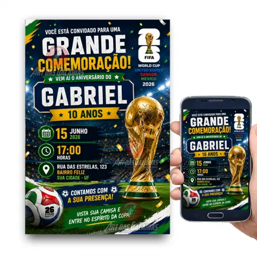Convite Digital Seleção Brasileira Copa do Mundo