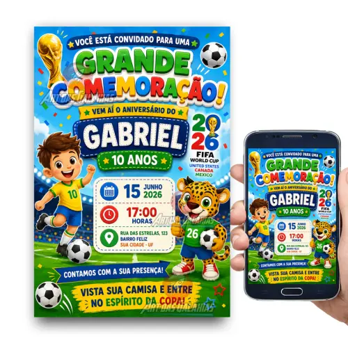 Convite Digital Seleção Brasileira Copa do Mundo