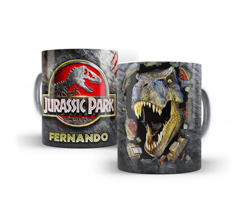 Caneca Jurassic Park World Dinossauros Polímero Personalizada