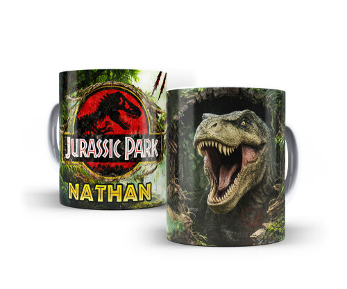 Caneca Jurassic Park World Dinossauros Polímero Personalizada