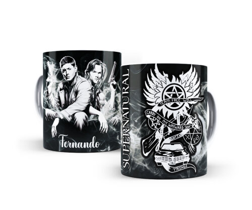 Caneca Supernatural Porcelana Personalizada