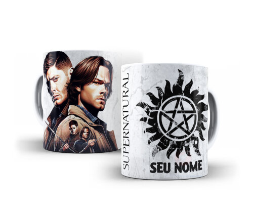 Caneca Supernatural Porcelana Personalizada