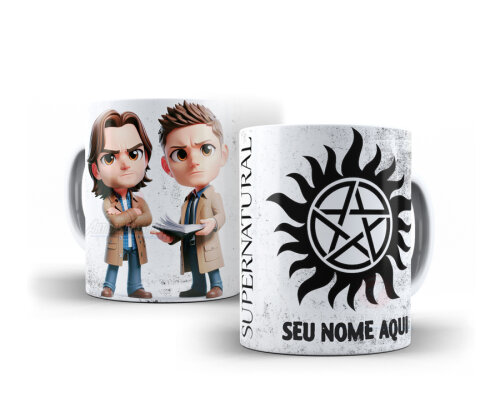 Caneca Supernatural Porcelana Personalizada
