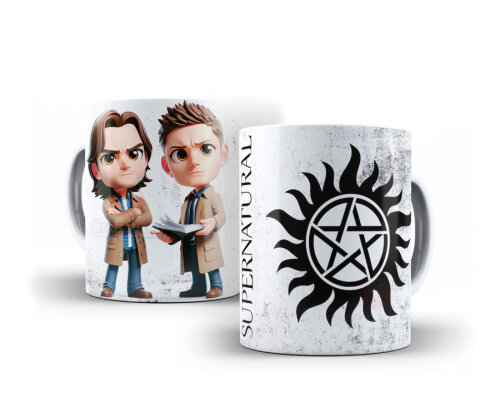 Caneca Supernatural Porcelana Personalizada