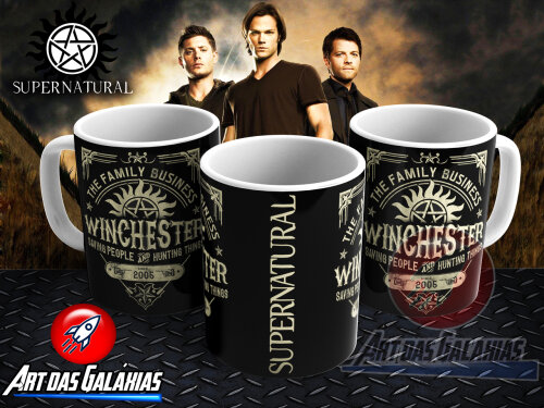 Caneca Supernatural Porcelana Personalizada
