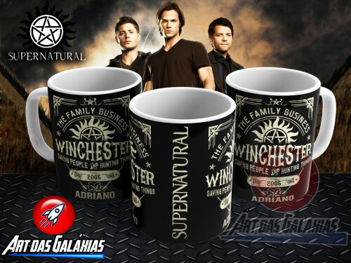 Caneca Supernatural Porcelana Personalizada