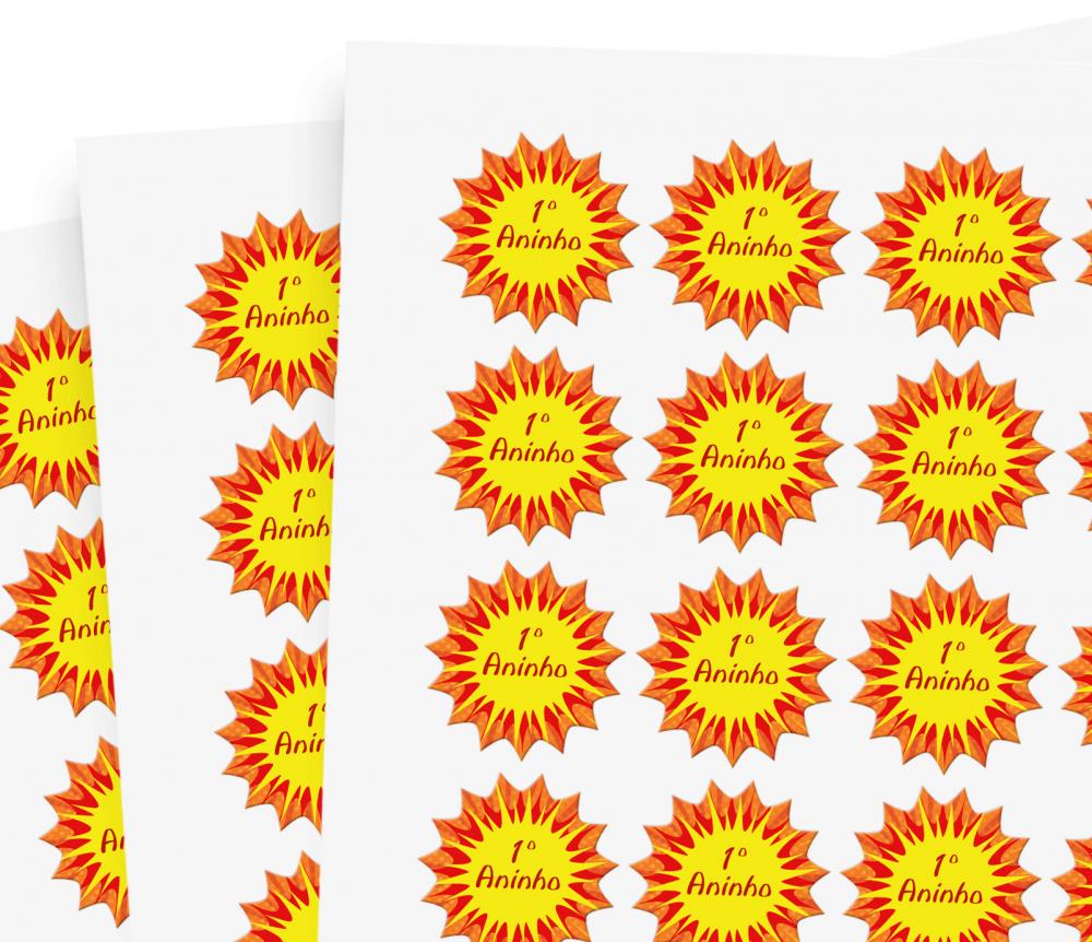 100 Adesivos prova d'água - 3cm x 1cm