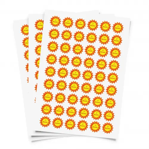 100 Adesivos prova d'água - 3cm x 1cm