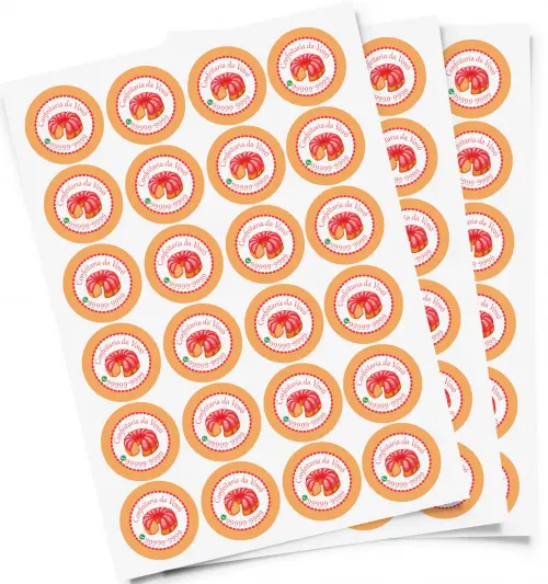 300 Adesivos Personalizados 5cm x 5cm