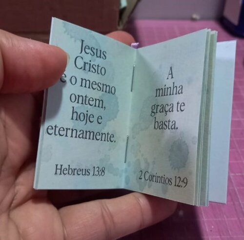 Kit com 10 (dez) Mini chaveiro Bíblia / Mini Bíblia Chaveiro pe