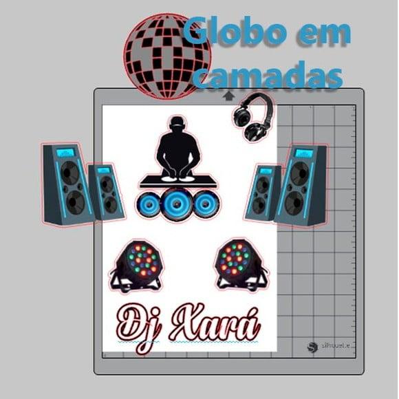 Arquivo de Corte Digital Topo de Bolo Dj