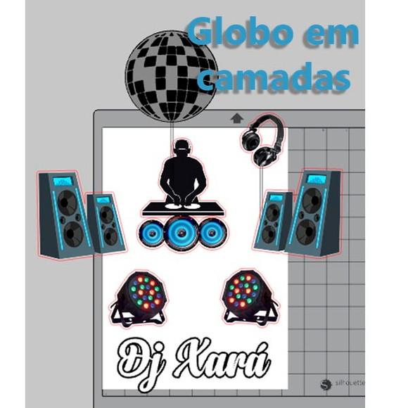 Arquivo de Corte Digital Topo de Bolo Dj