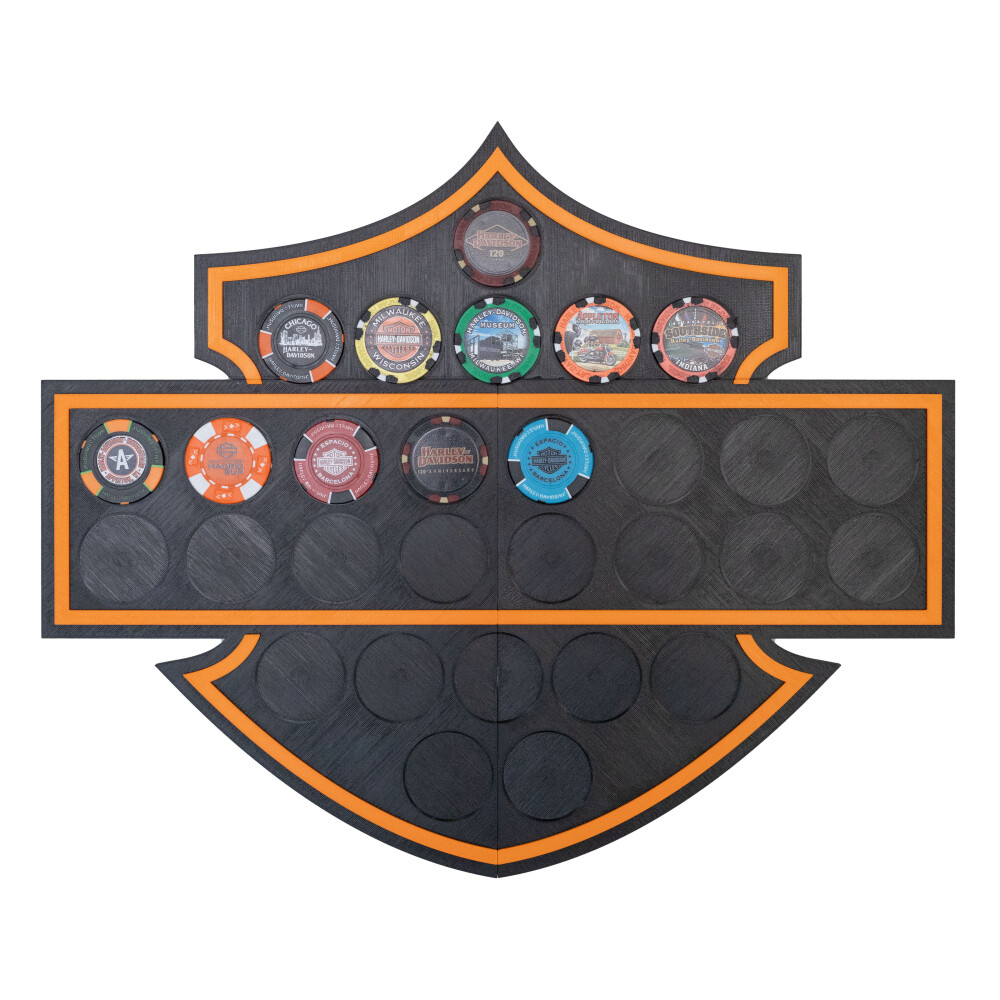 Placa Magnética para Fichas de Poker Harley-Davidson