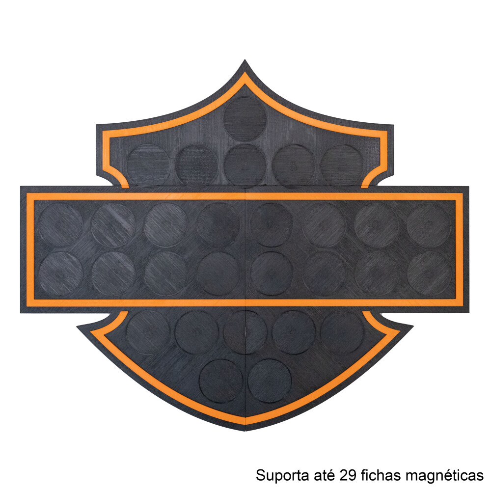 Placa Magnética para Fichas de Poker Harley-Davidson