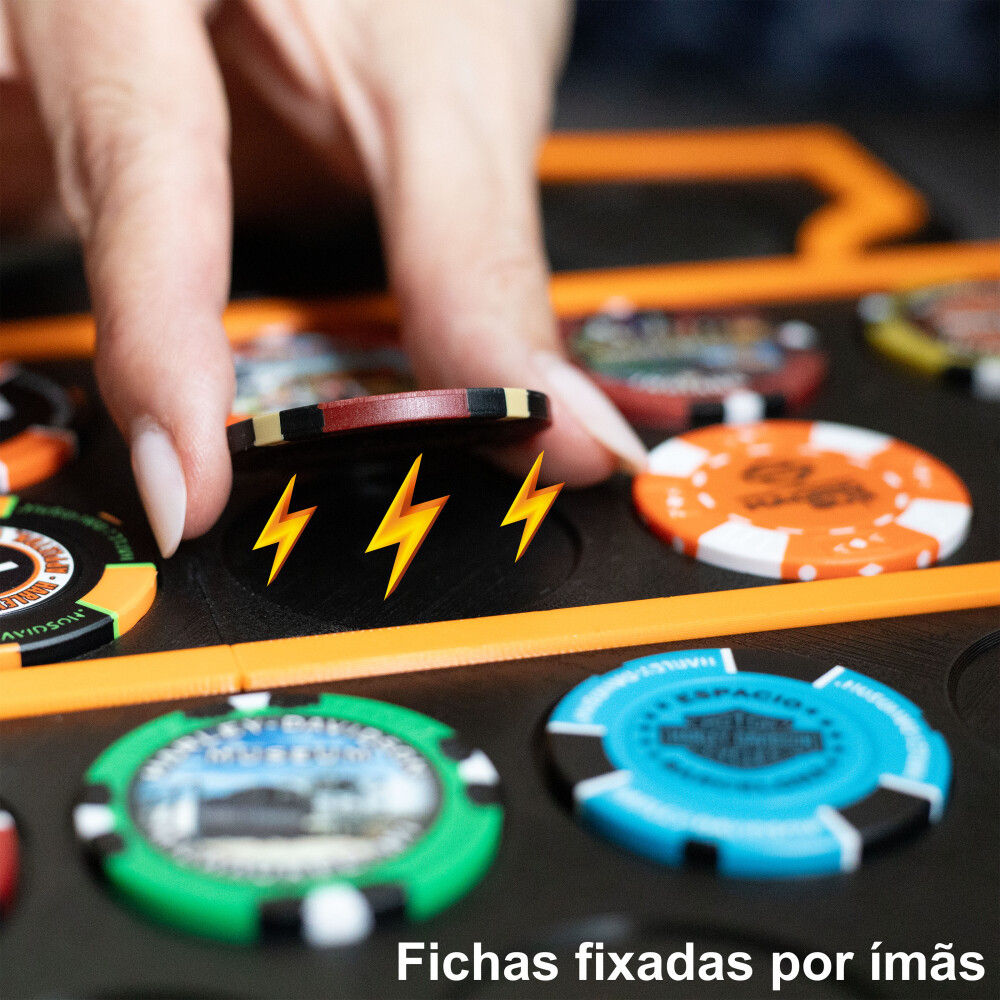 Placa Magnética para Fichas de Poker Harley-Davidson