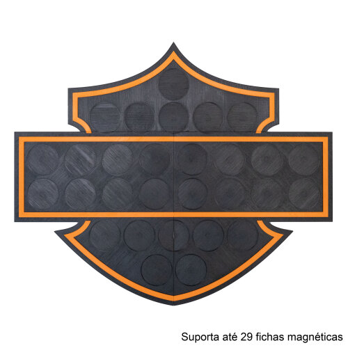 Placa Magnética para Fichas de Poker Harley-Davidson