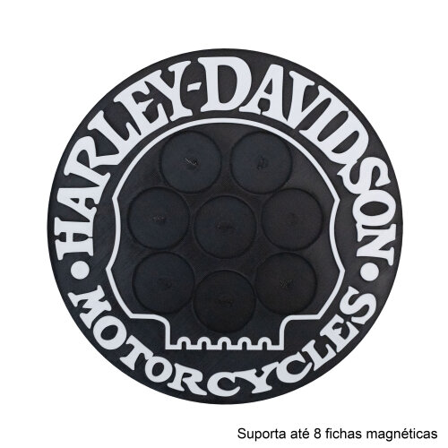 Placa Magnética para Fichas de Poker Harley-Davidson