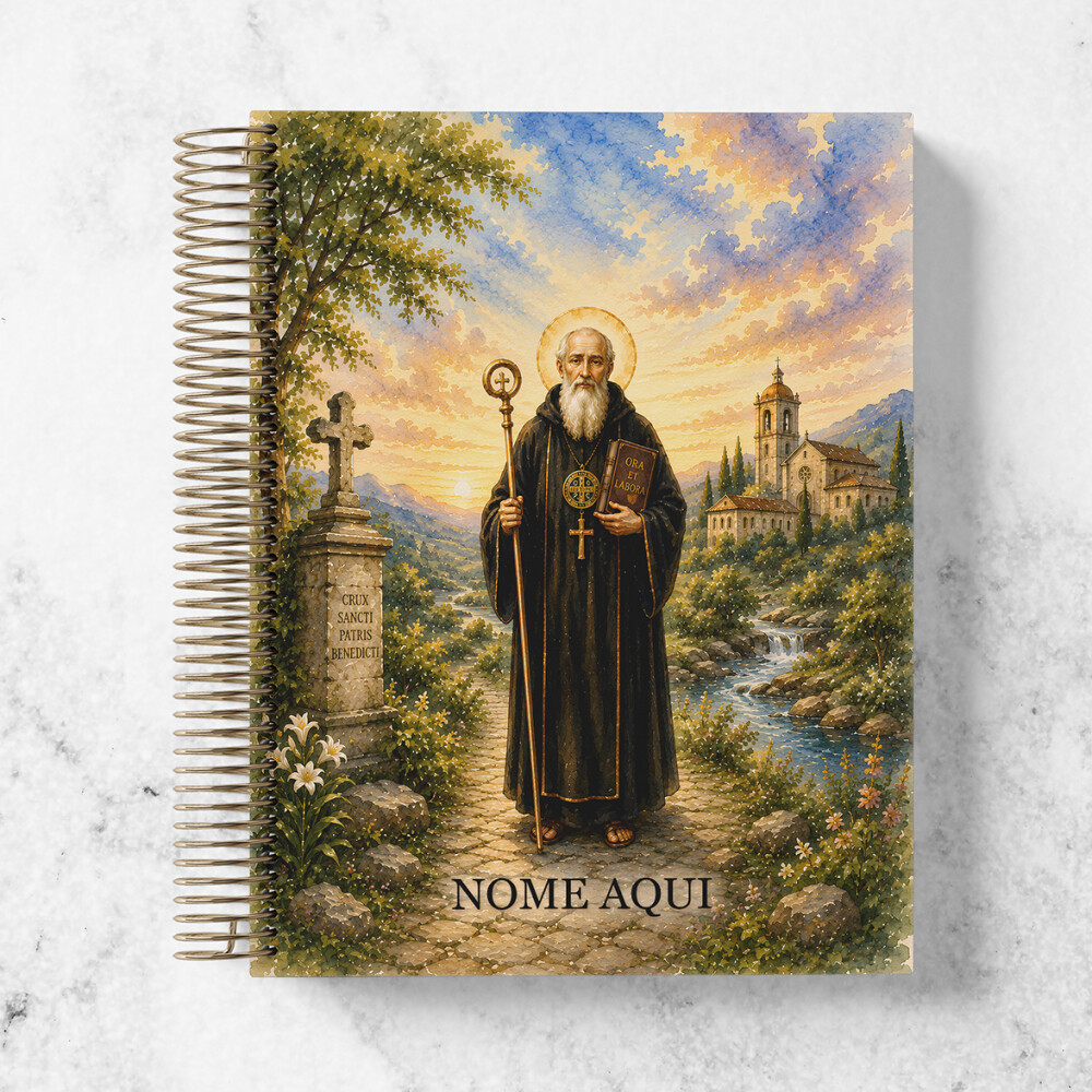 Caderno de São Bento Personalizado - Caderno Católico