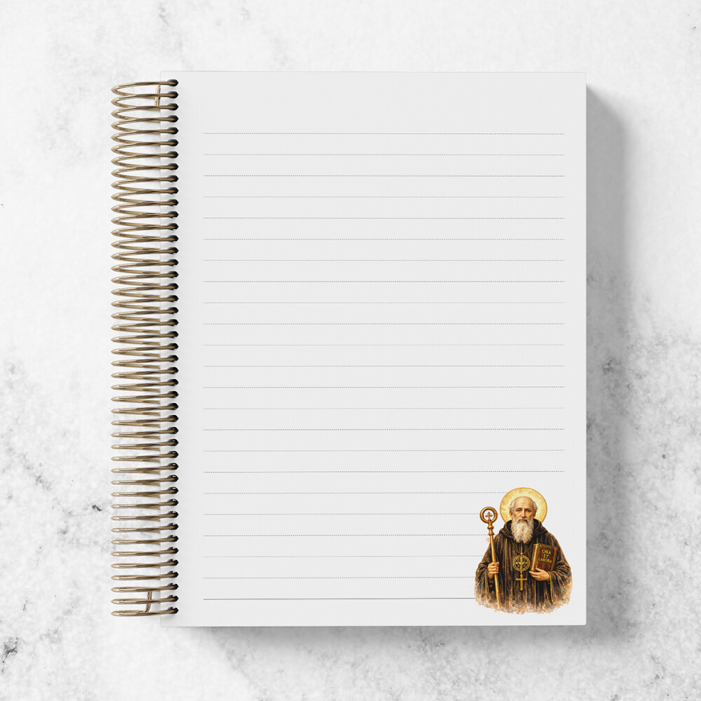 Caderno de São Bento Personalizado - Caderno Católico