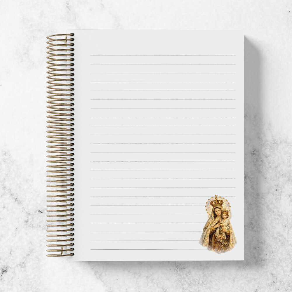 Caderno Nossa Senhora do Carmo Personalizado - Caderno Católico