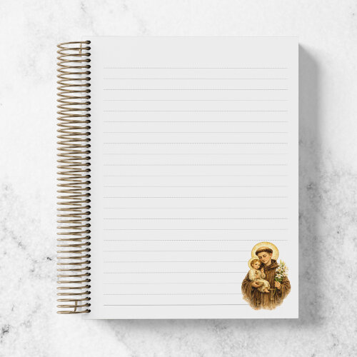Caderno de Santo Antônio Personalizado - Caderno Católico Perso