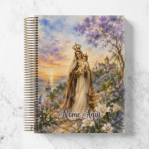 Caderno Nossa Senhora do Carmo Personalizado - Caderno Católico Personalizado