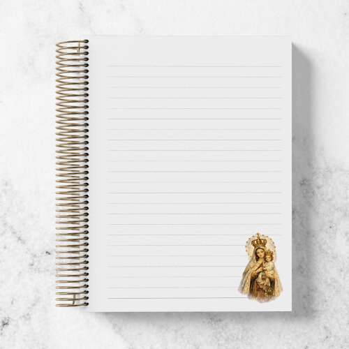 Caderno Nossa Senhora do Carmo Personalizado - Caderno Católico