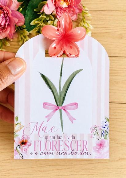 Cartão para Prendedor de Cabelo Flor- Não Acompanha Presilha