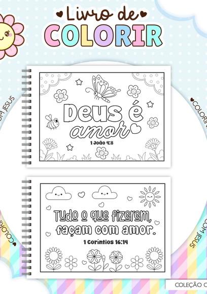 Livro de Colorir Versículos Bíblico