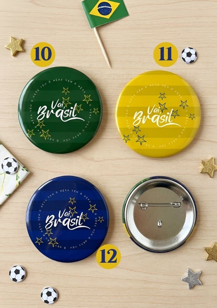 Bottons Alfinete Brasil/ copa (5,5cm)