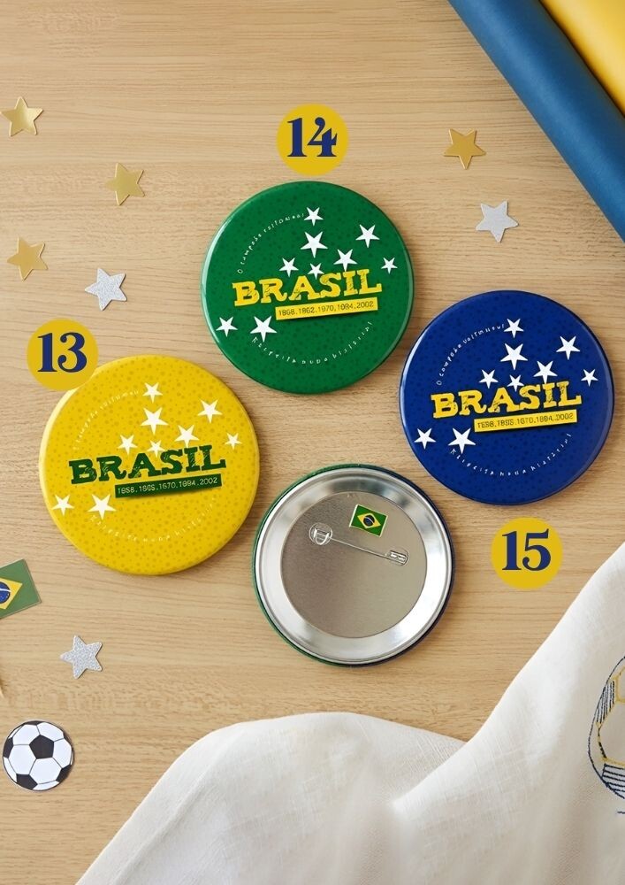 Bottons Alfinete Brasil/ copa (5,5cm)