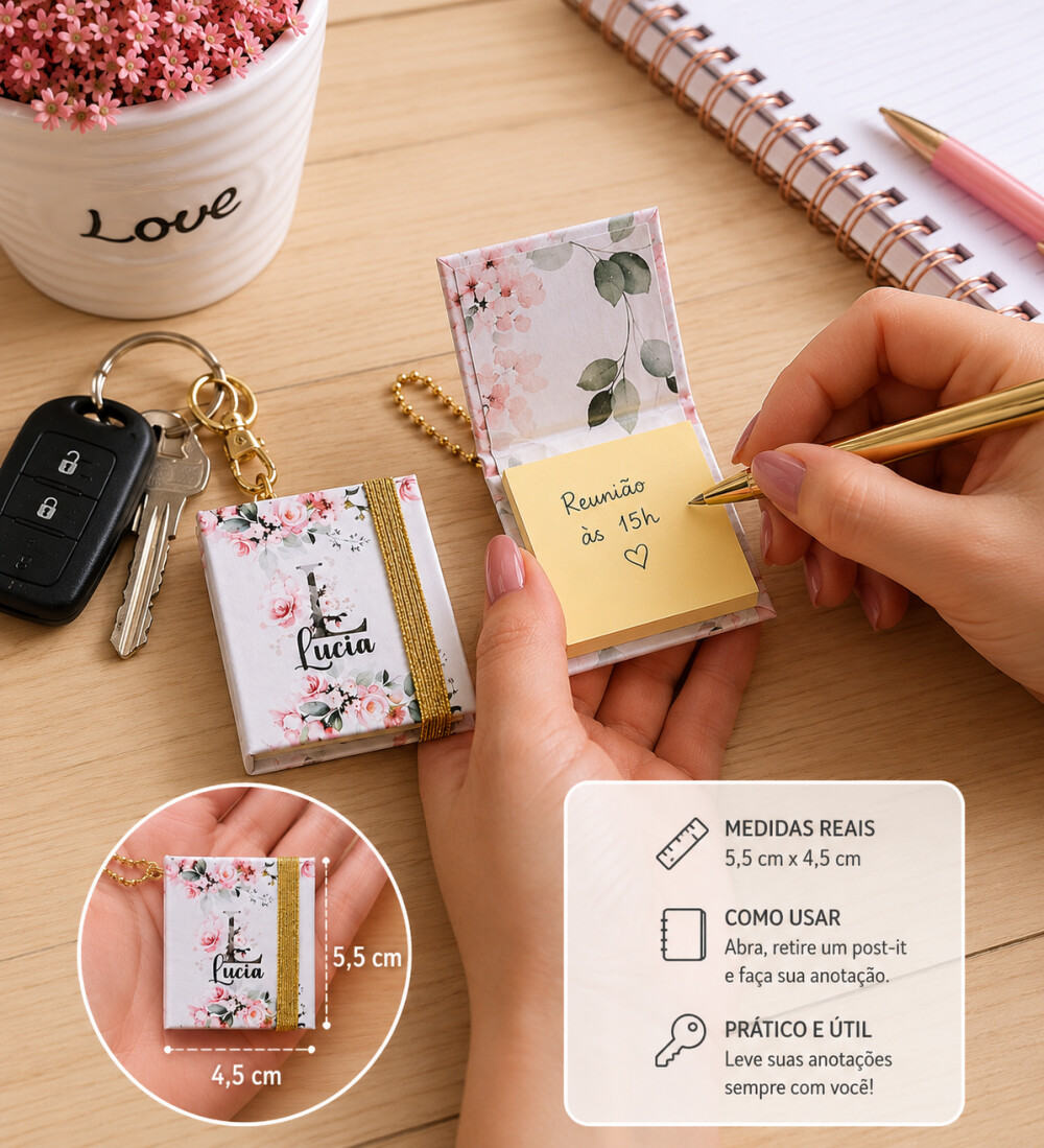 Chaveiro Post-it Personalizado | Brinde Criativo e Lembrancinha ?