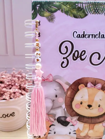 Caderneta de Vacina Personalizada Safari Menina