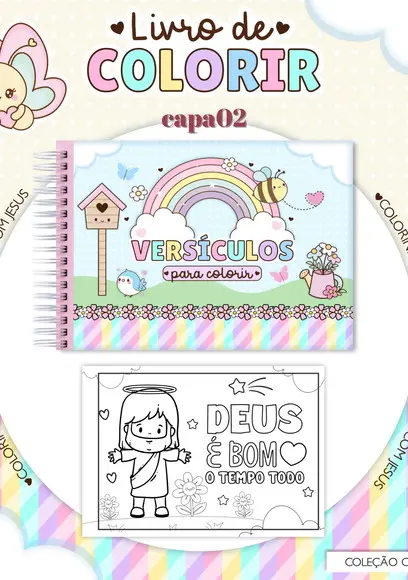 Livro de Colorir Versículos Bíblico